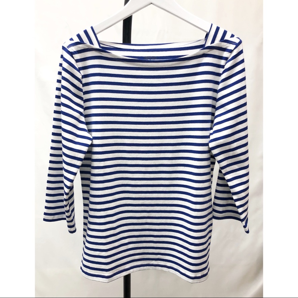 The Vermont Country Store Navy/White Stripe Knit - Picture 8 of 16